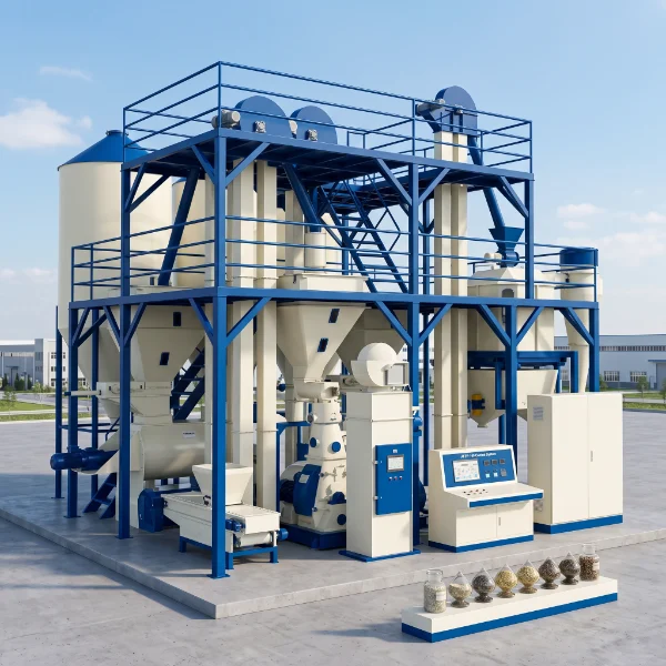 High-Efficiency Automatic Poultry Feed Mash & Pellet Machine
