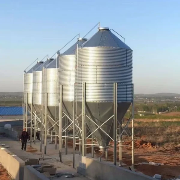 Poultry-Farming-Equipment-Chicken-Layer-Cage-Feeding-System-Grain-Storage-Steel-Silo_1_WH_600x600px Galvanized Feed Storage Silo for Poultry Farming