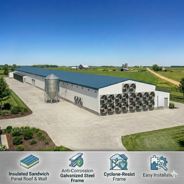 prefab steel structure poultry house for chicken_WH_600x600px Prefab Steel Structure Chicken House